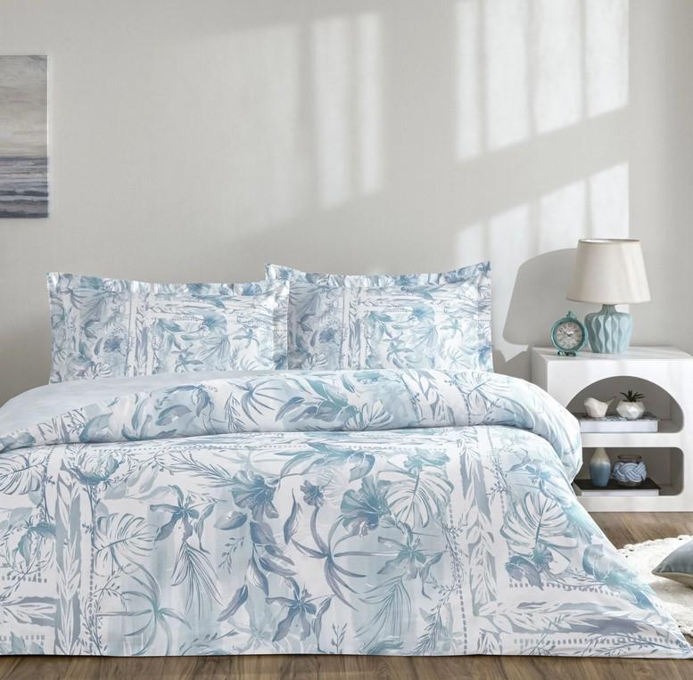 Комплект постельного белья Tac Velora mavy сатин евро (2000022283920) Комплект постельного белья Tac Velora mavy сатин евро (2000022283920)