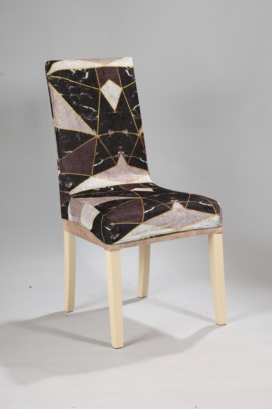 Чехол на стул Треугольники натяжной со спинкой универсальный (2190142606) Чехол на стул Треугольники натяжной со спинкой универсальный (2190142606)