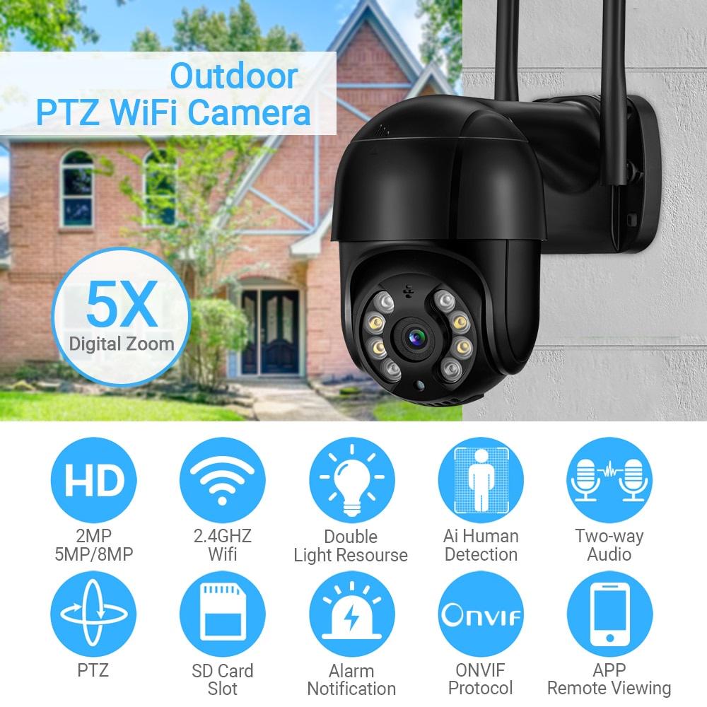 Вулична IP камера PTZ-D4 Wi-Fi захист IP66 Black (022.5-bb) - фото 5