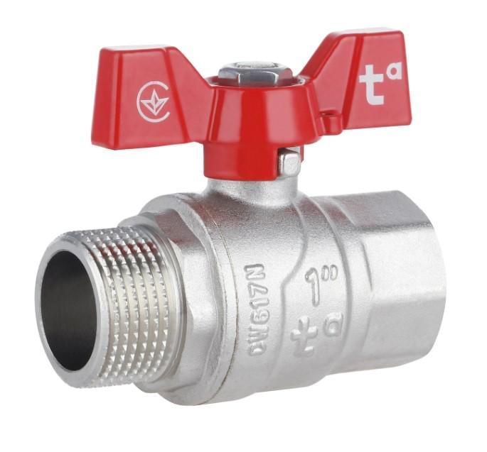 Кран шаровой Thermo Alliance Forte 1" ВЗ прямой PN40 бабочка (SF607W25)