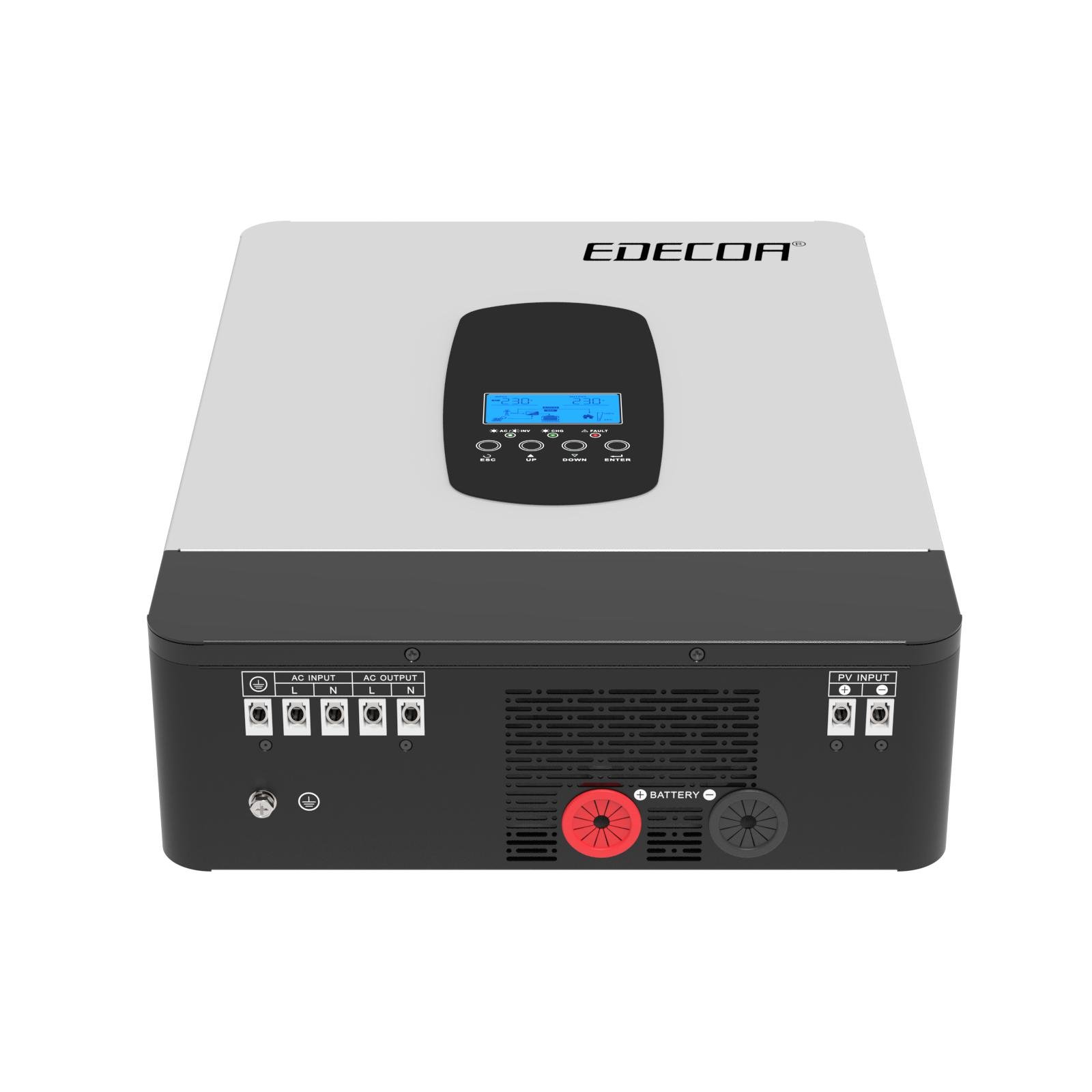 Инвертор солнечный гибридный Edecoa 24 В 4000 Вт Белый (E50004001) - фото 3 Инвертор солнечный гибридный Edecoa 24 В 4000 Вт Белый (E50004001) - фото 3
