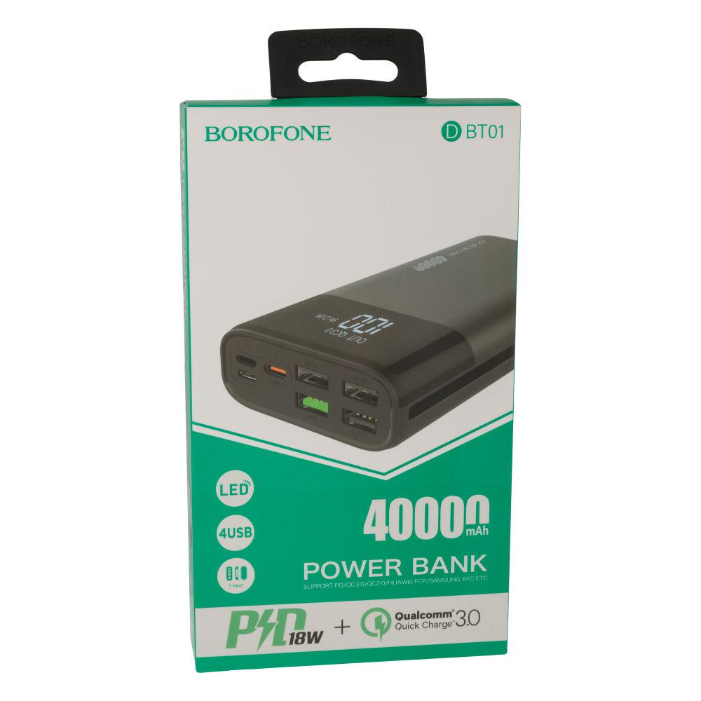 Повербанк DBT01 PD 40000 mAh 4 USB выхода Micro USB/USB-C/Lightning вход с LED-индикатором - фото 3