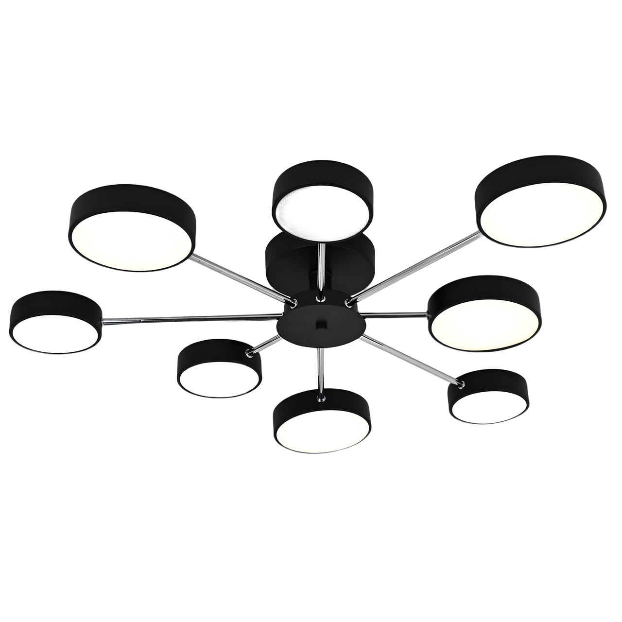 Люстра светодиодная Svet 176W с восемью плафонами 3000-6000К Черный/Хром (SY-16060/4+4 BK+CR) Люстра светодиодная Svet 176W с восемью плафонами 3000-6000К Черный/Хром (SY-16060/4+4 BK+CR)