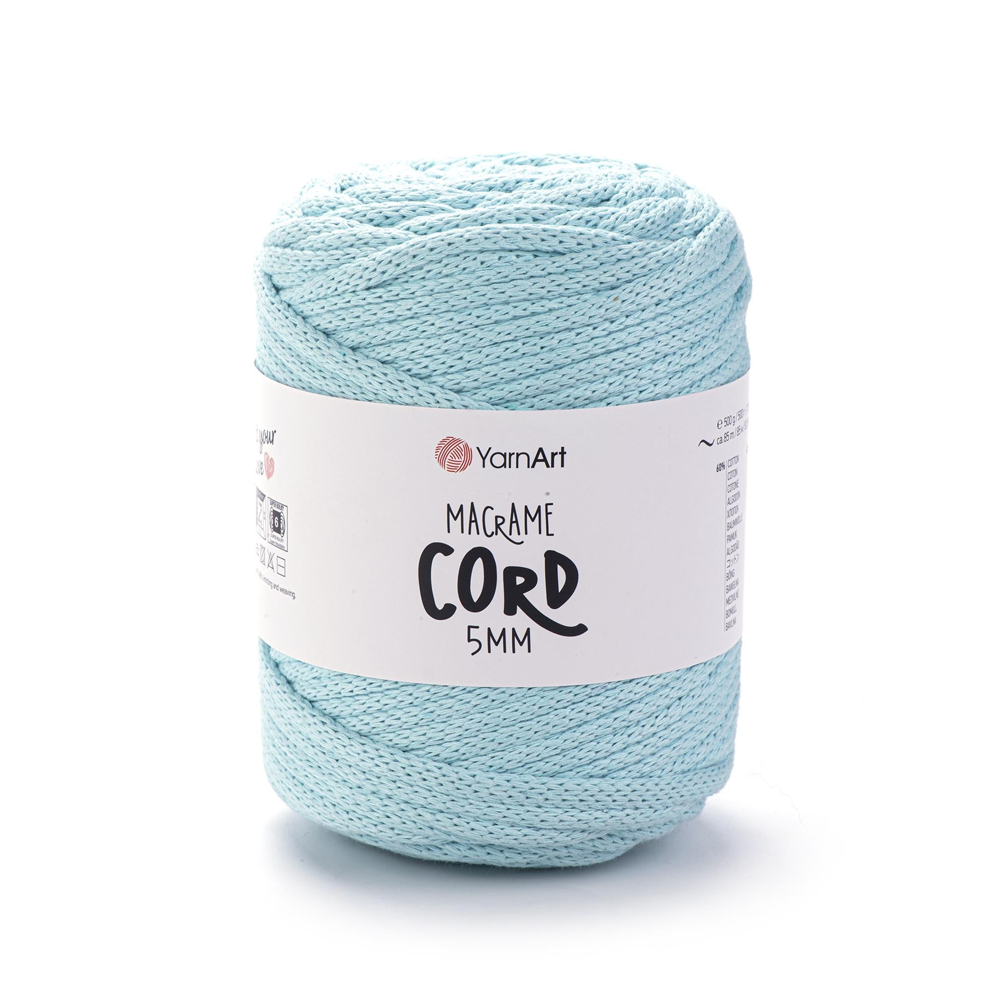 Шнур плетеный Macrame Cord с сердечником 5 мм Бирюза №775 (2189254883)