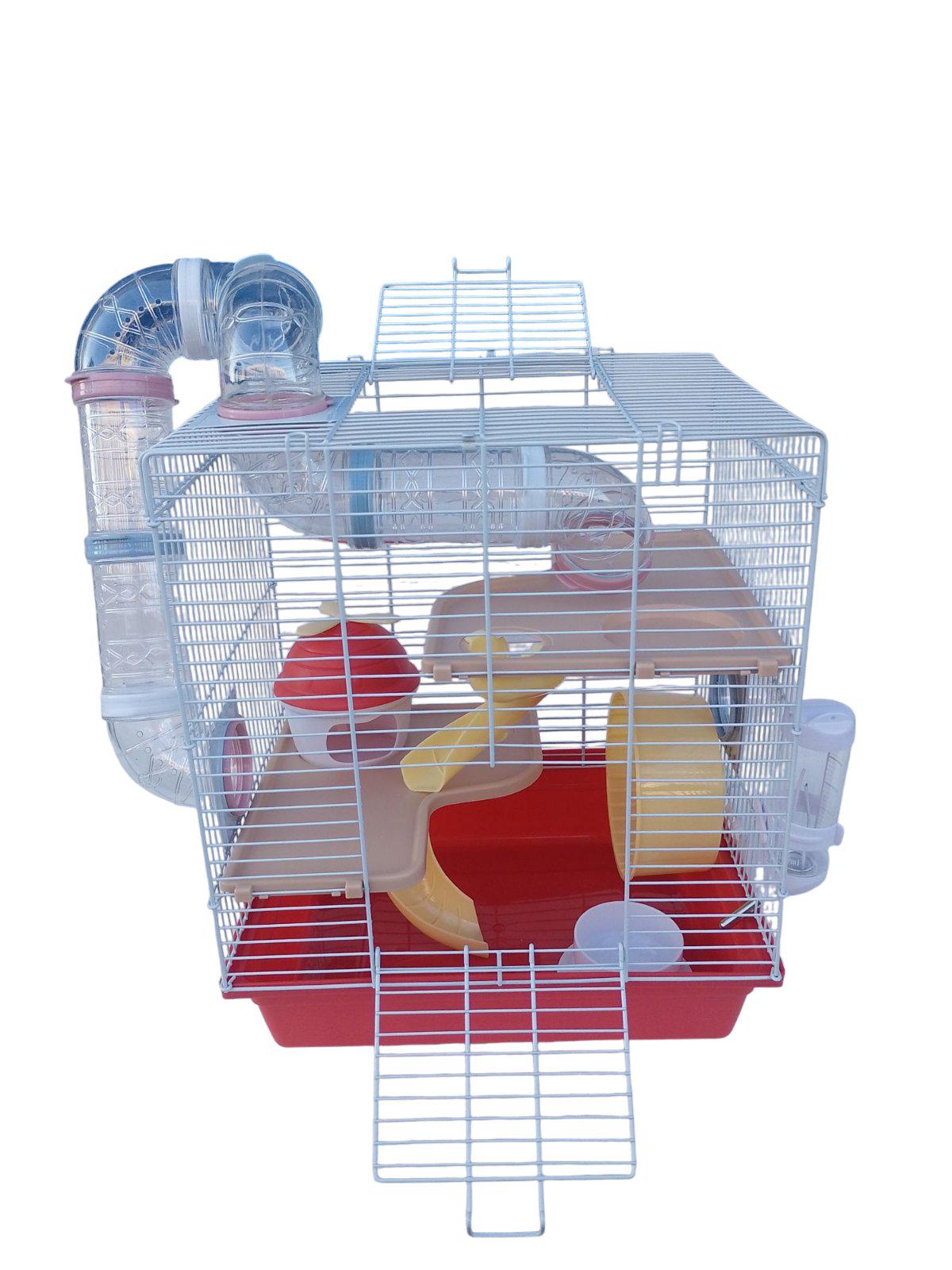 Клетка для грызунов с лабиринтом 3502 Красный (30060111) - фото 2