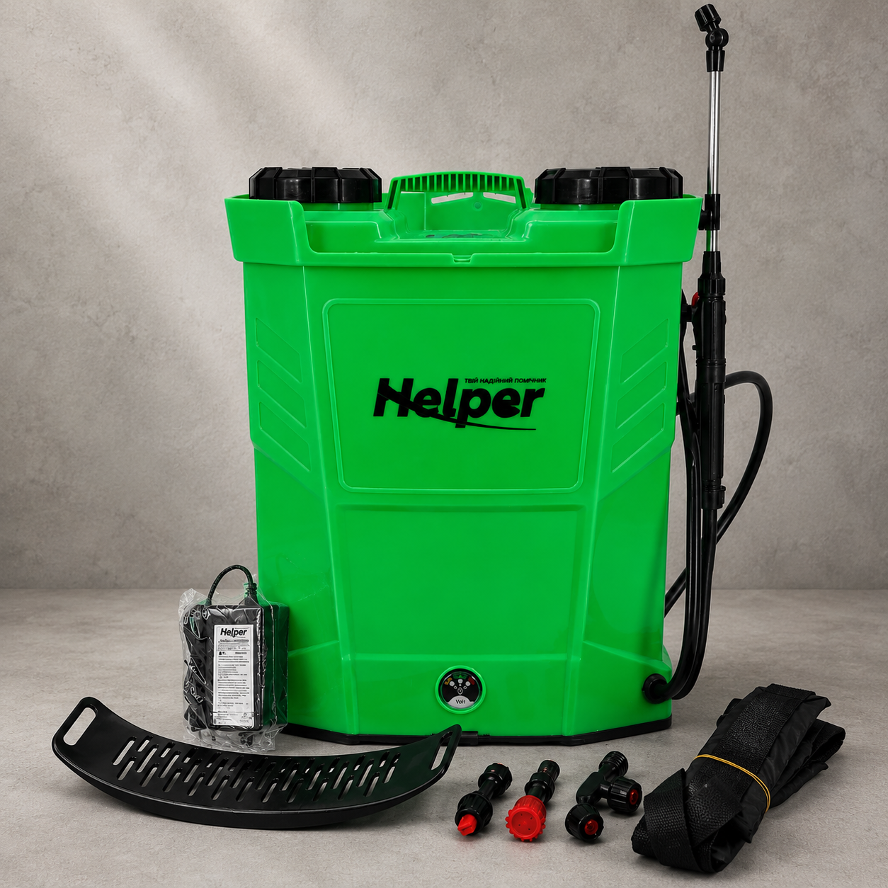 Обприскувач акумуляторний Helper HP - 1153 16 л 12 В 8 Аг Зелений Обприскувач акумуляторний Helper HP - 1153 16 л 12 В 8 Аг Зелений
