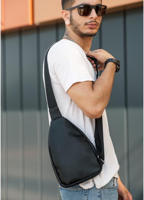 Мужская сумка-слинг Sambag через плечо из экокожи Черный (890019629) - фото 7 Мужская сумка-слинг Sambag через плечо из экокожи Черный (890019629) - фото 7