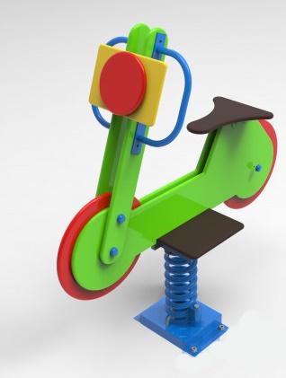Качалка на пружине Мотоцикл для детской площадки