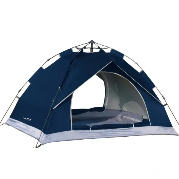 Намет туристичний двомісний LUGI з автоматичним каркасом 190х190х140 см Синій (147-107-LU-002)