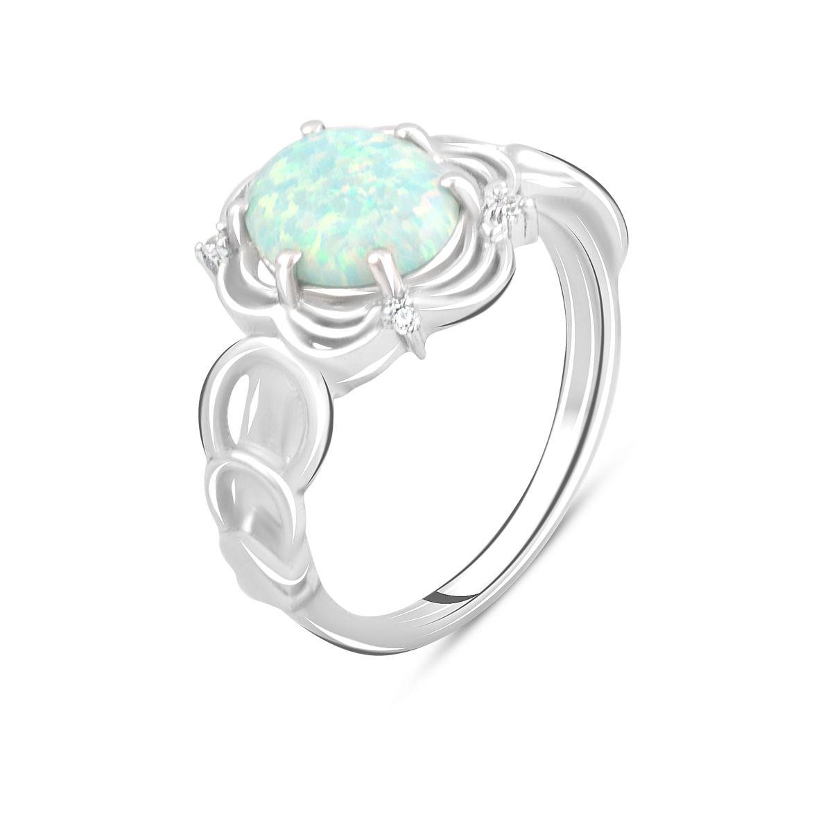 Кольцо серебряное с опалом 1,045 ct 4,45 г р. 19,5 (2098164)