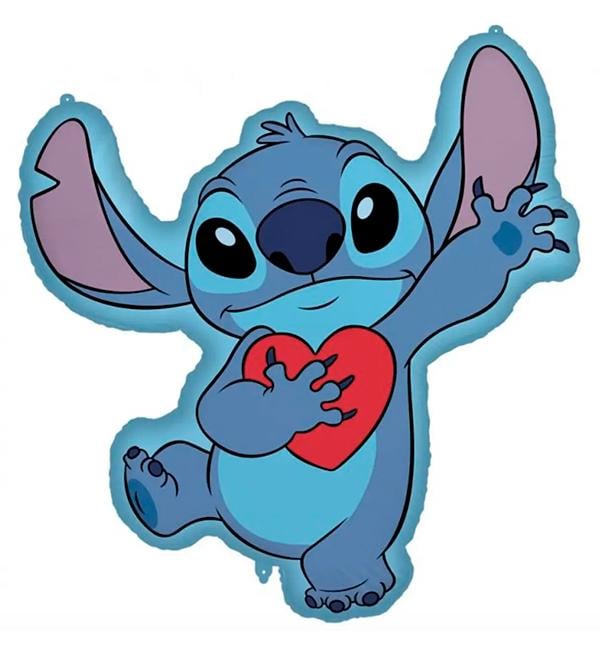 Воздушный шар Procos Стич с сердцем 74х84 см (10606)