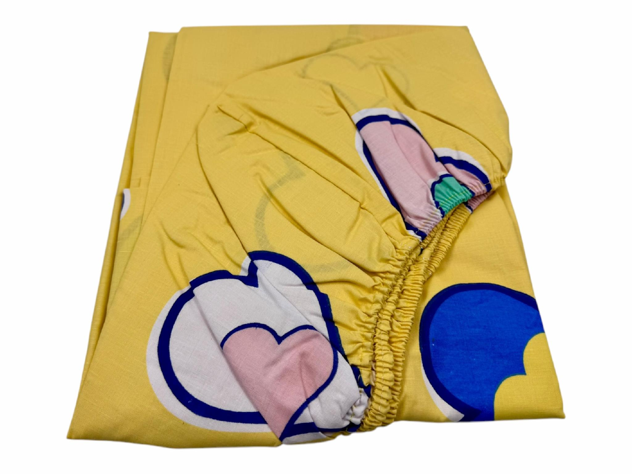 Простынь на резинке Сердечка бязь 80x200 см (0766/x80)