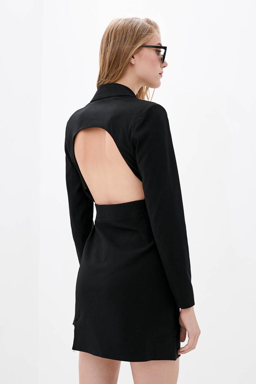 Жіноча сукня-піджак з вирізом на спині Modna Kazka MKRM3021 р. 40 Чорний - фото 3