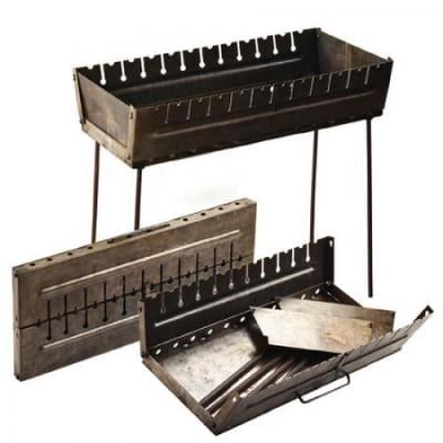 Мангал-валіза Stenson КК-М-12 розкладний 5х27х67 см (3827460)