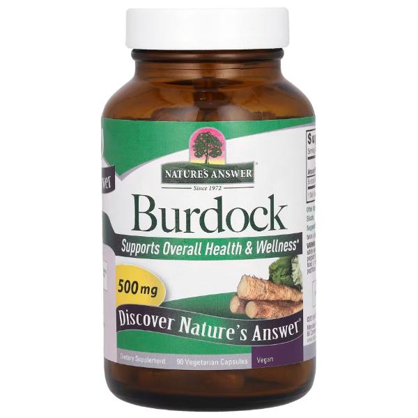 Корень лопуха Nature's Answer Burdock 500 мг 90 вег. капс. (000022194)