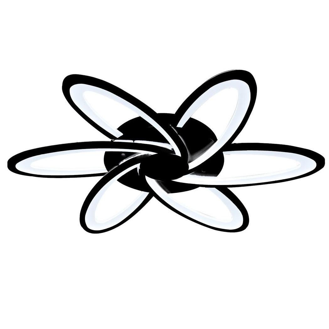 Люстра светодиодная Sirius 104W 3000-6500К Черный (6236-6 BK 104W)