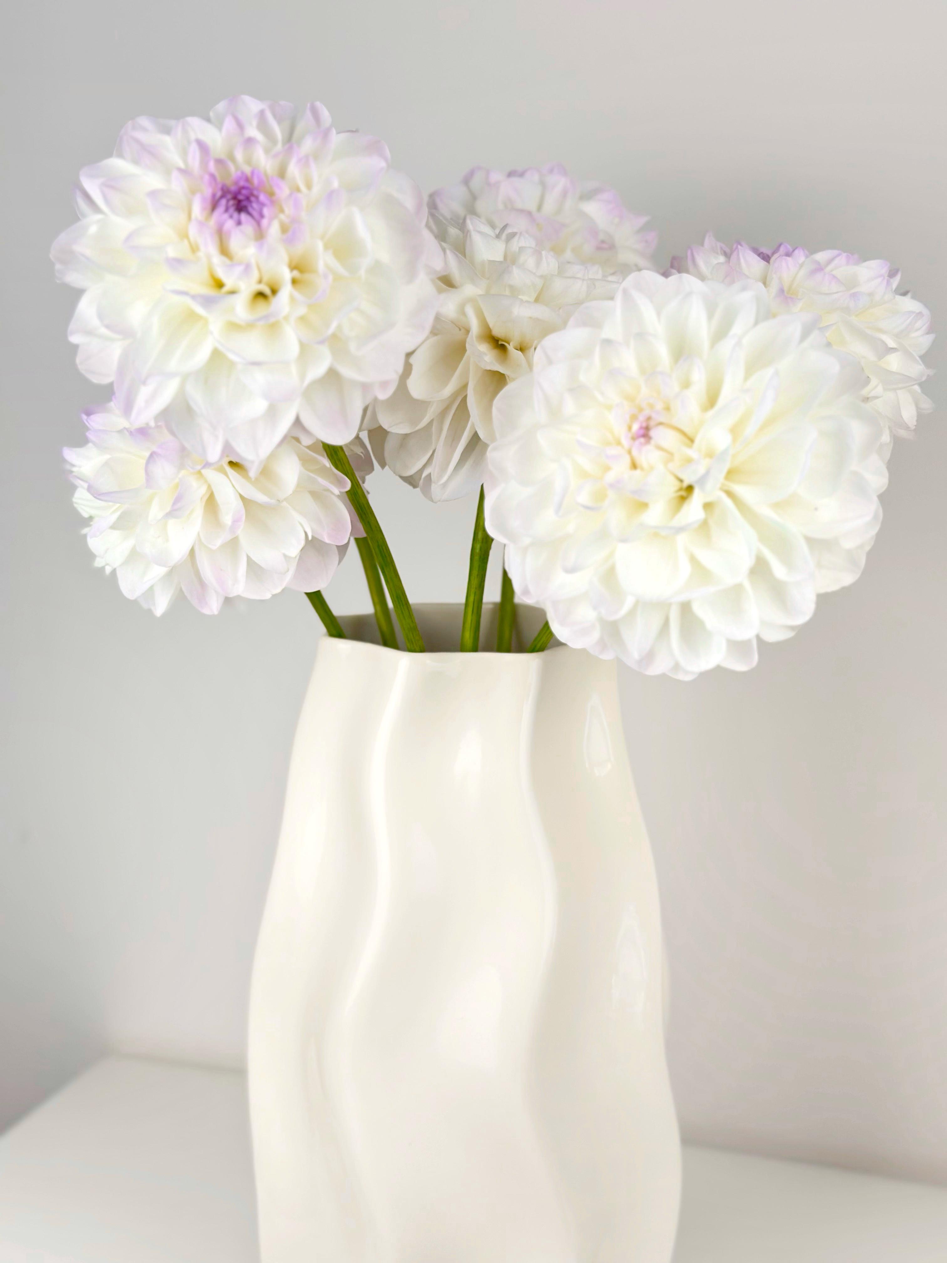 Ваза для цветов и декора глиняная керамическая Волна 30 см Бежевый (4001-9) - фото 7