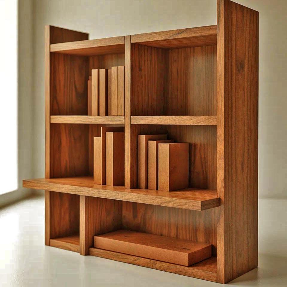 Полка книжная настольная из дерева Анирама Охра (КПА-016304)