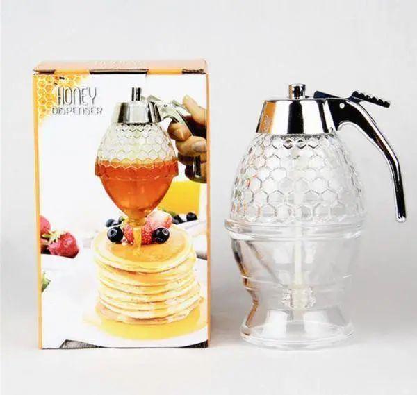 Диспенсер для меда Honey Dispenser из небьющегося пищевого акрила 200 мл 10х15х8 см Прозрачный (opt-19893)
