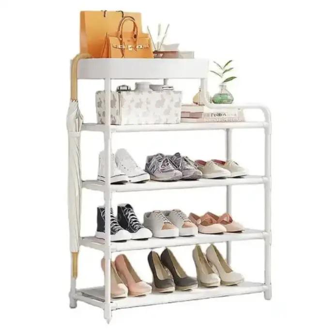 Полиця для взуття в передпокій Storage Shoe Rack на 5 секцій Білий - фото 5 Полиця для взуття в передпокій Storage Shoe Rack на 5 секцій Білий - фото 5