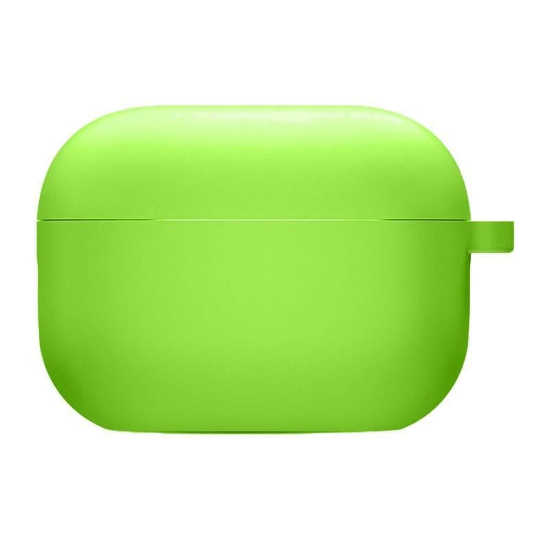 Футляр силіконовий Epik для навушників Airpods 4 з мікрофіброю Салатовий/Neon green (00000075783_27)