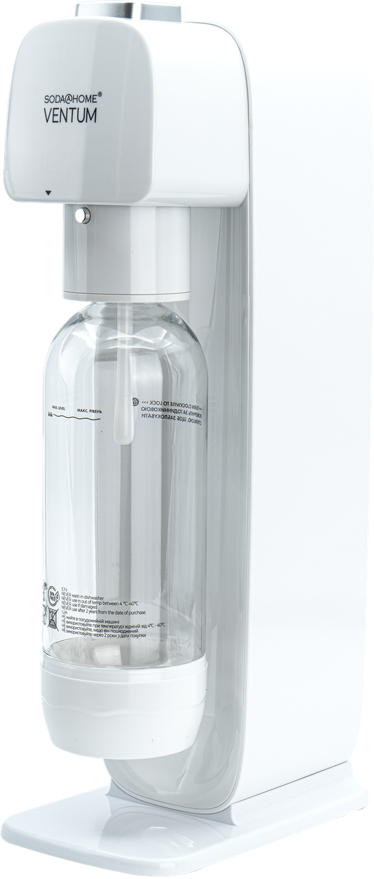 Сифон для газування води та напоїв SODA@HOME VENTUM без балона СО2 у комплекті White