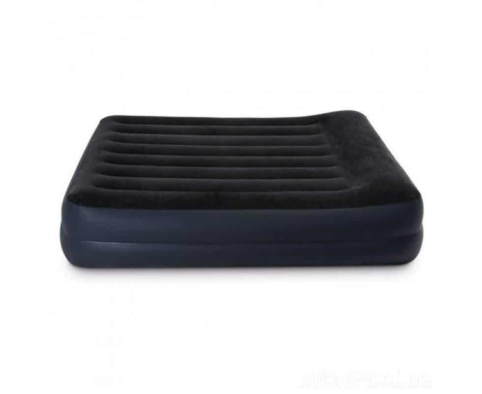 Надувная двуспальная кровать Intex 64124 со встроенным электронасосом 203х152х42 см Черный - фото 3