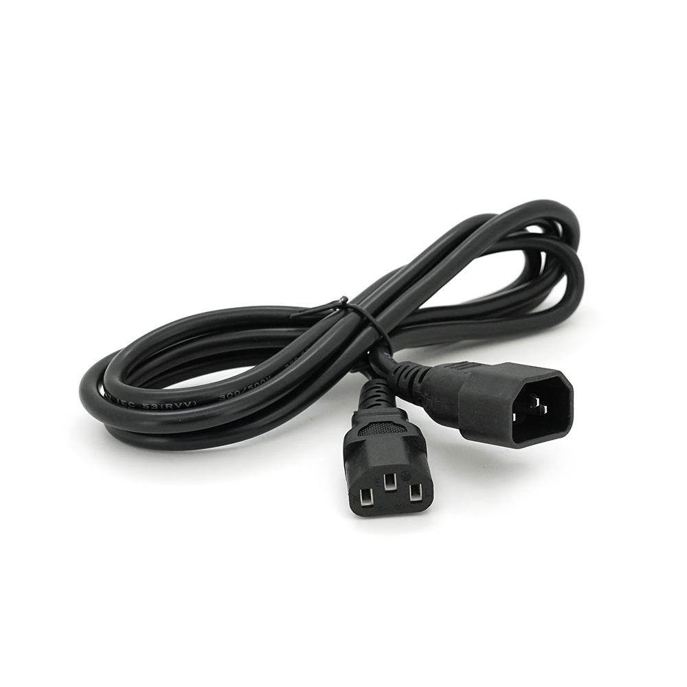 Кабель живлення Q200 PC-monitor 0,75 мм 3pin C13-C14 OEM 1,8 м (342)