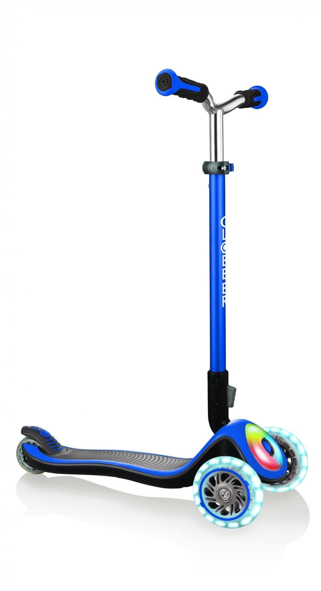 Самокат Globber Elite Prime триколісний з підсвічуванням Синій (444-800)