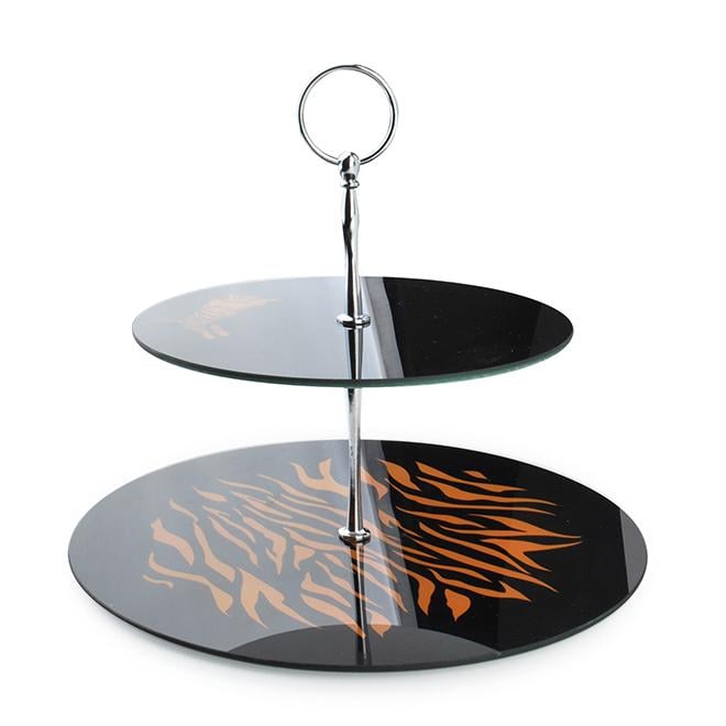 Тортница стеклянная двухъярусная Tygrys (30361)