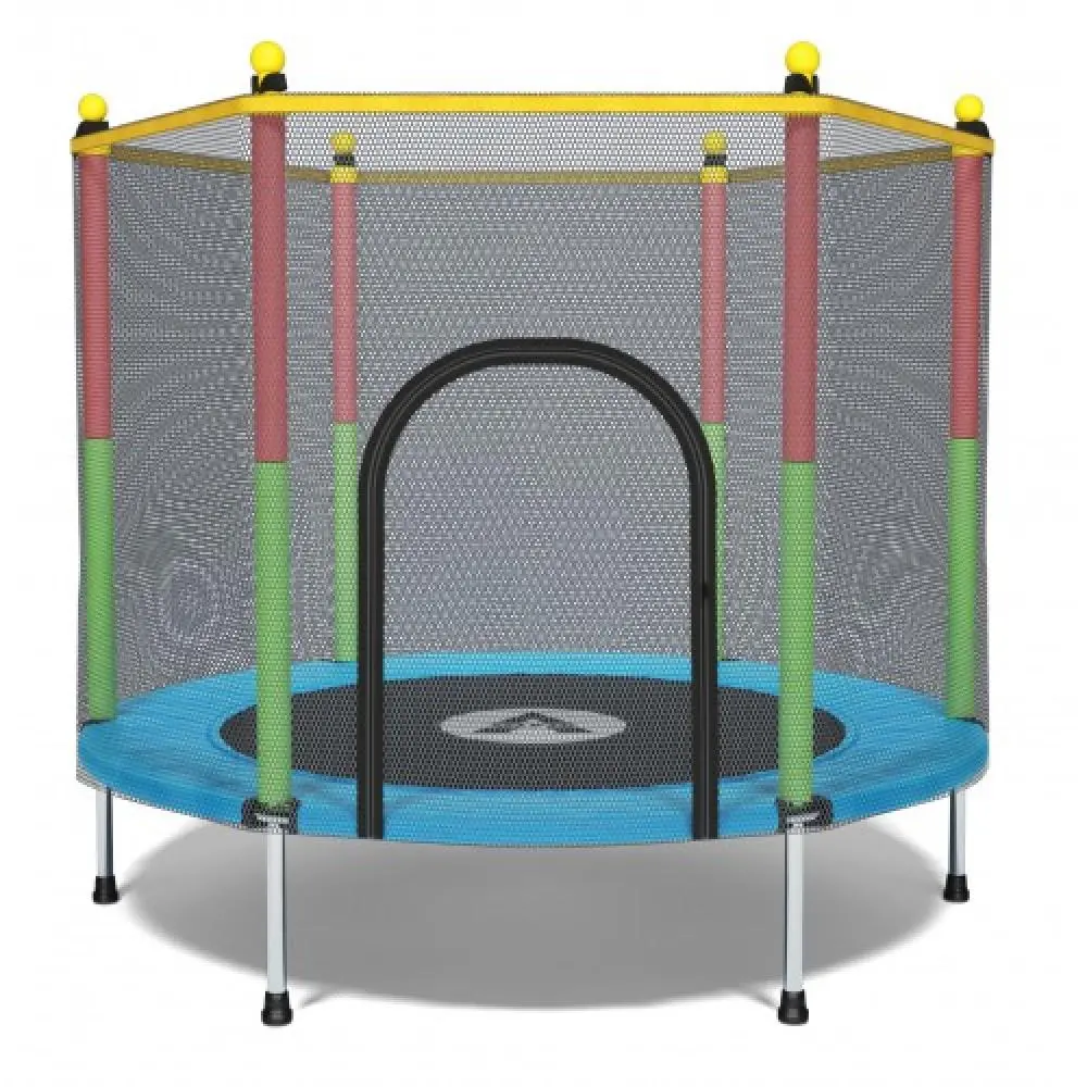 Батут детский Atleto KRB01 с защитной сеткой на металлических опорах 140 см Синий (132-76-21000142) Батут детский Atleto KRB01 с защитной сеткой на металлических опорах 140 см Синий (132-76-21000142)