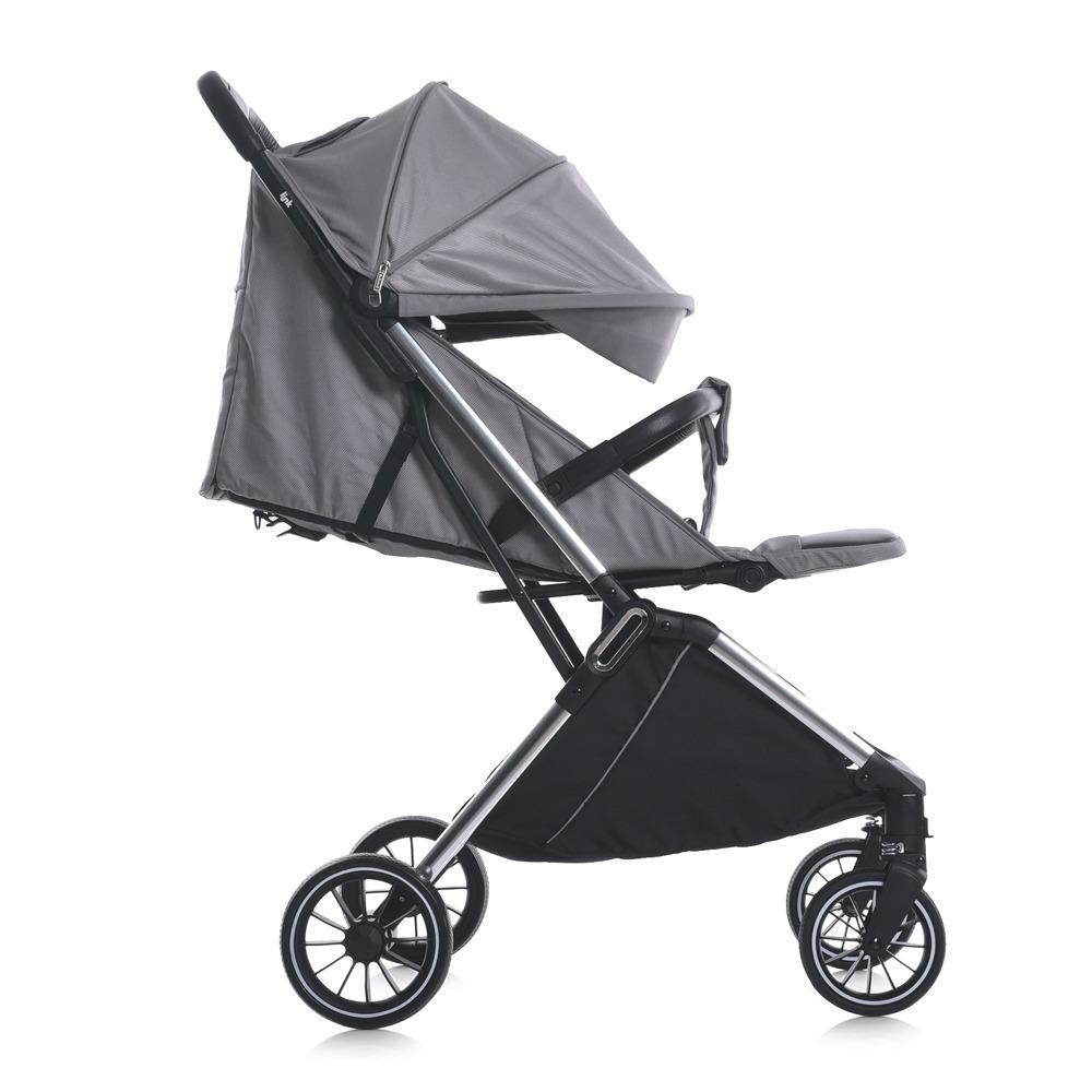 Коляска прогулянкова книжка El Camino ME 1129 3 положення спинки чохол LINK Silver Striped (6903317616213) - фото 4