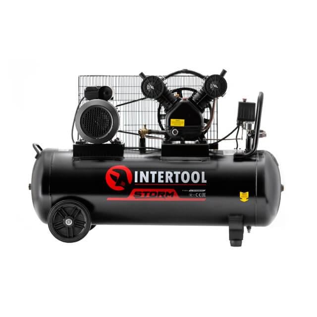 Компрессор Intertool 3 кВт 220 В 10 атм 500 л/мин 100 л (PT-0014)