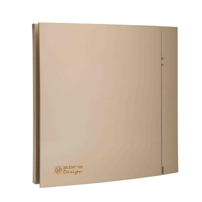 Вентилятор вытяжной для ванной Soler&Palau SILENT-100 CRZ CHAMPAGNE Design 3C с таймером