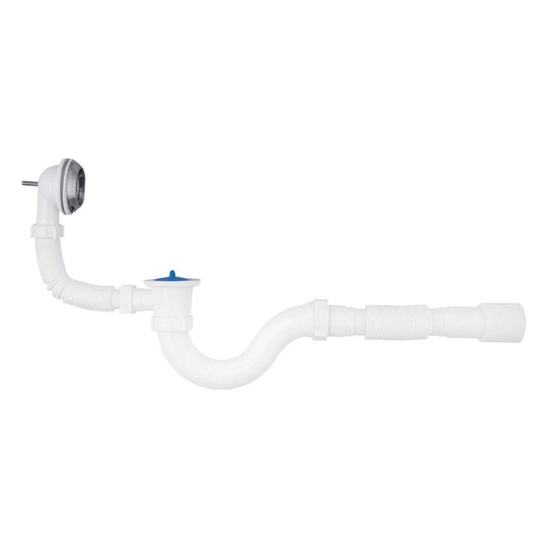 Сифон для ванни Agua BS02 прямоточний з переливом 1-1/2" 40/50 мм (CV033456)