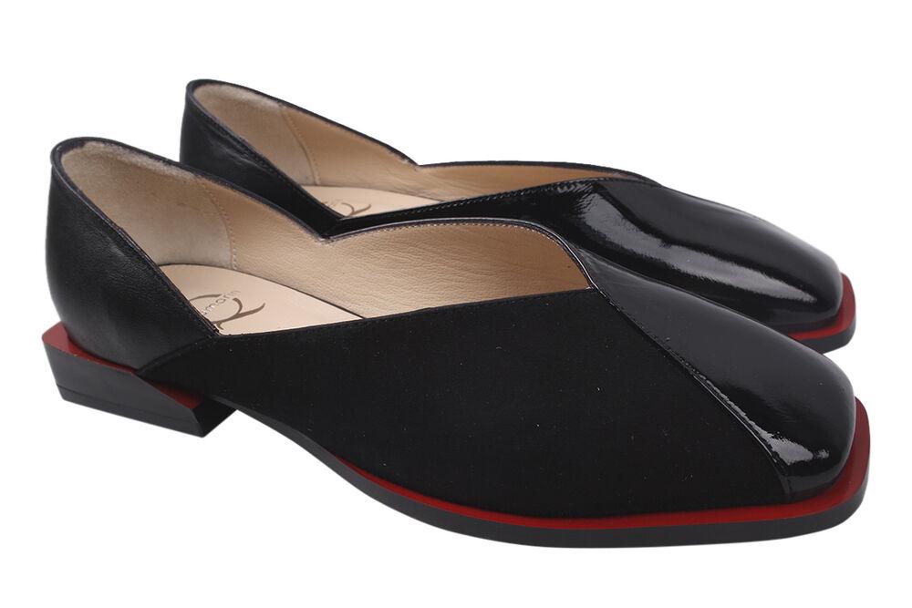 Туфли Aquamarin на низком ходу женские из лаковой кожи р. 39 Черный (1835-20DTC)