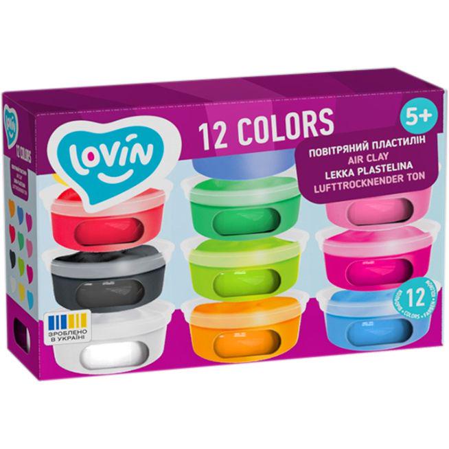 Пластилин воздушный Lovin 12 цветов (241732)