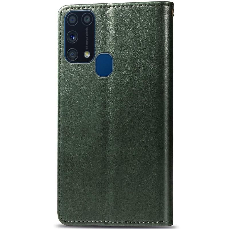 Кожаный чехол книжка GETMAN Gallant (PU) для Samsung Galaxy M31 Зеленый - фото 4