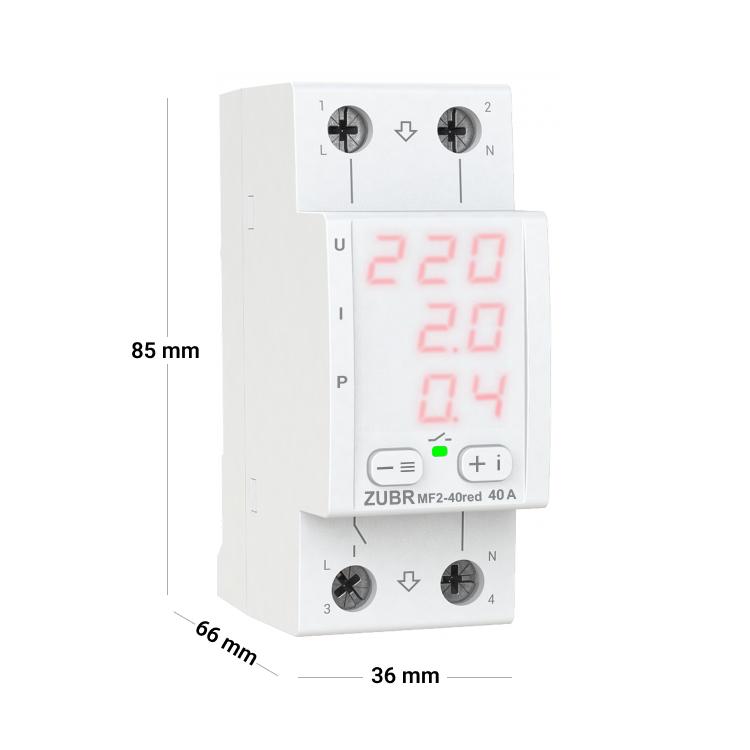 Реле багатофункціональне ZUBR MF2-40 Red (000344310) - фото 3 Реле багатофункціональне ZUBR MF2-40 Red (000344310) - фото 3