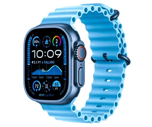 Ремешок Ocean Band для Apple Watch 42/44/45/49 мм Голубой Ремешок Ocean Band для Apple Watch 42/44/45/49 мм Голубой
