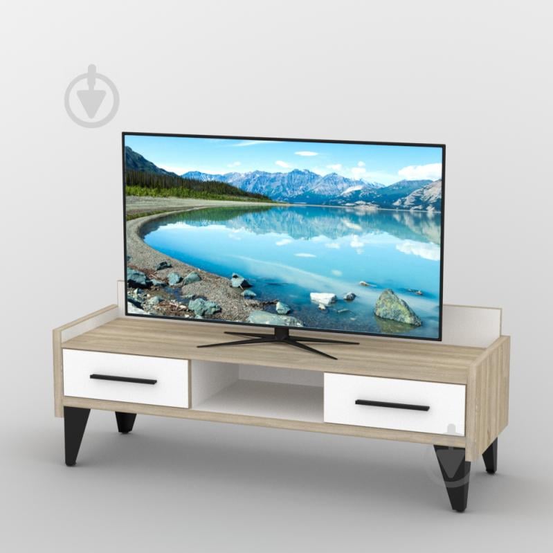 Тумба під телевізор Тиса ТВ-319 Дуб сонмоа Білий