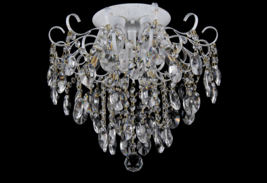 Хрустальная люстра L77406/6 WTGD Белый/Золото (AN000400) Хрустальная люстра L77406/6 WTGD Белый/Золото (AN000400)