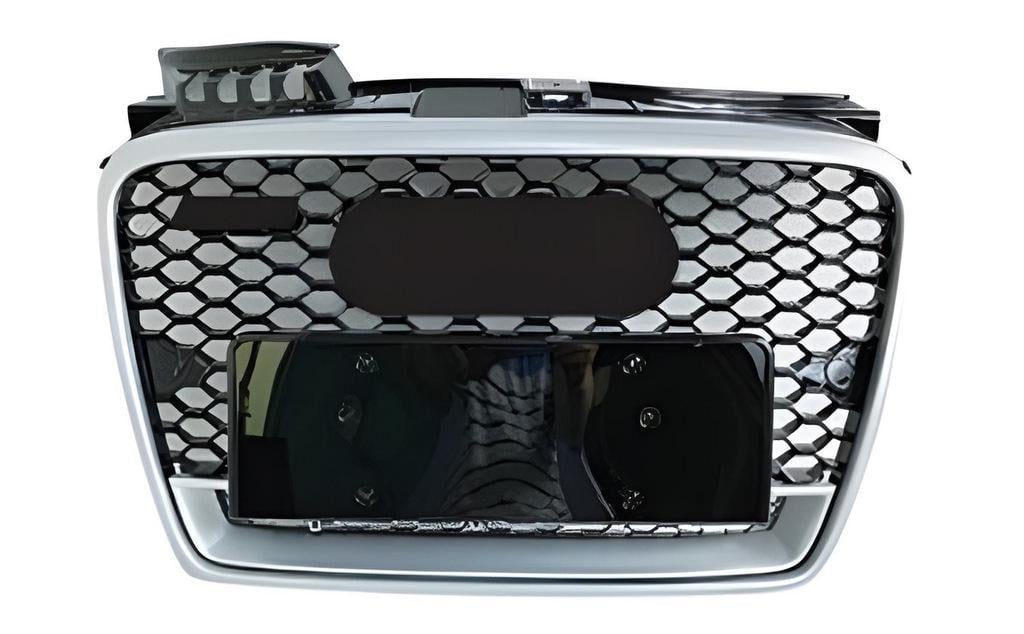 Передняя решетка RS-style V-1 с хромом GT Tuning для Audi A4 B7 2004-2008 ABS Черный
