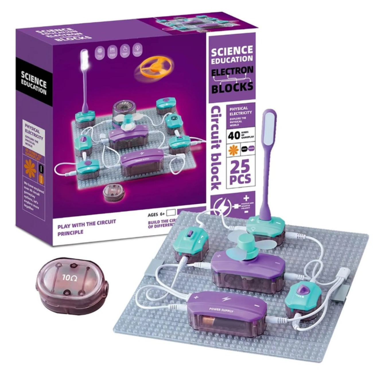 Набор электронный образовательный с подсветкой и звуковыми эффектами 25 дет. (29356759) - фото 6 Набор электронный образовательный с подсветкой и звуковыми эффектами 25 дет. (29356759) - фото 6