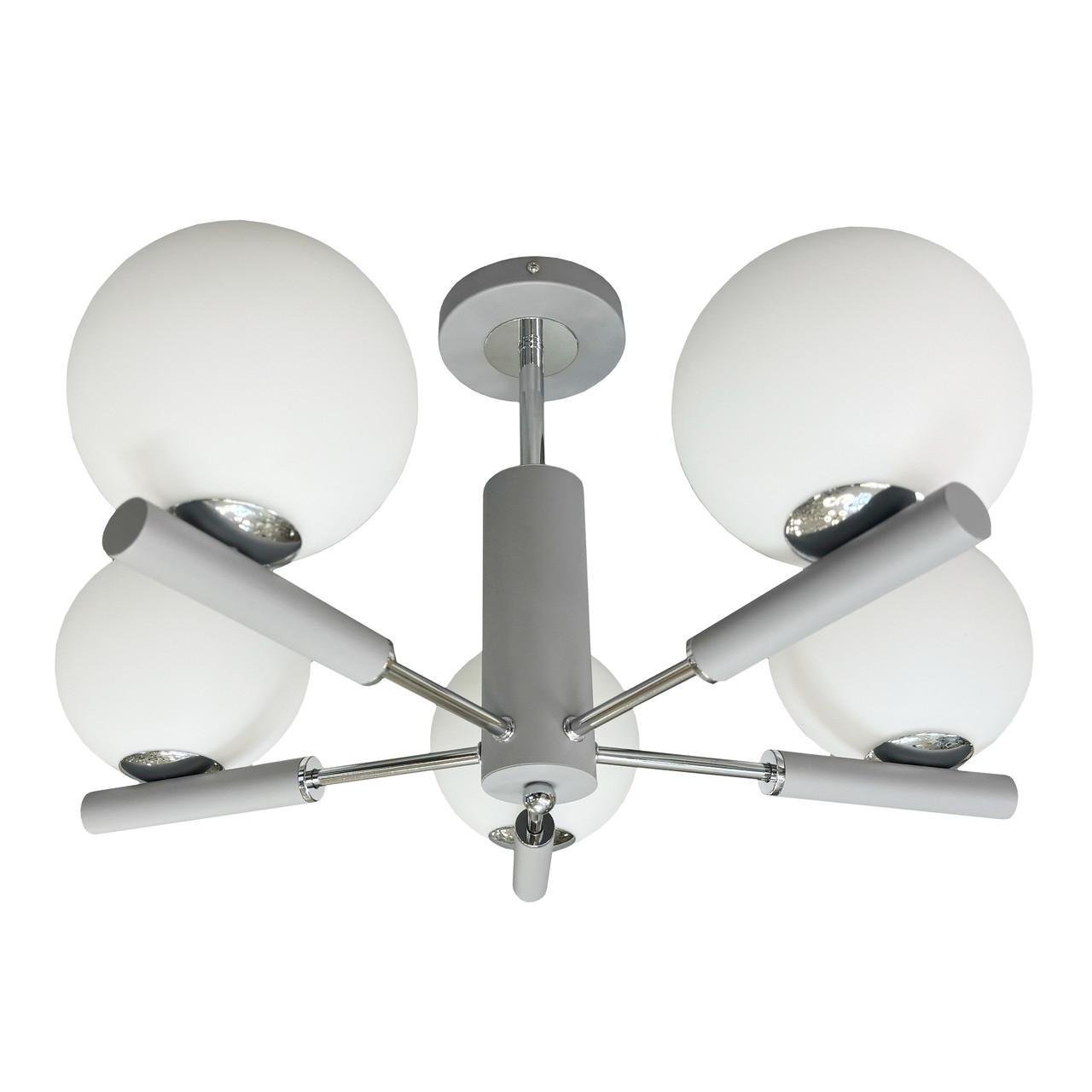 Потолочная люстра Прометей молекула на 5 плафонов Серый (P9-N2774/5 GY Gray)