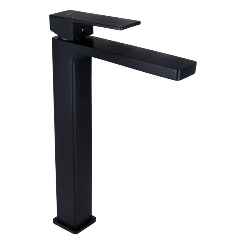 Змішувач для раковини Qtap Gemini високий QTGEM269BLM45678 Чорний (SD00051802)