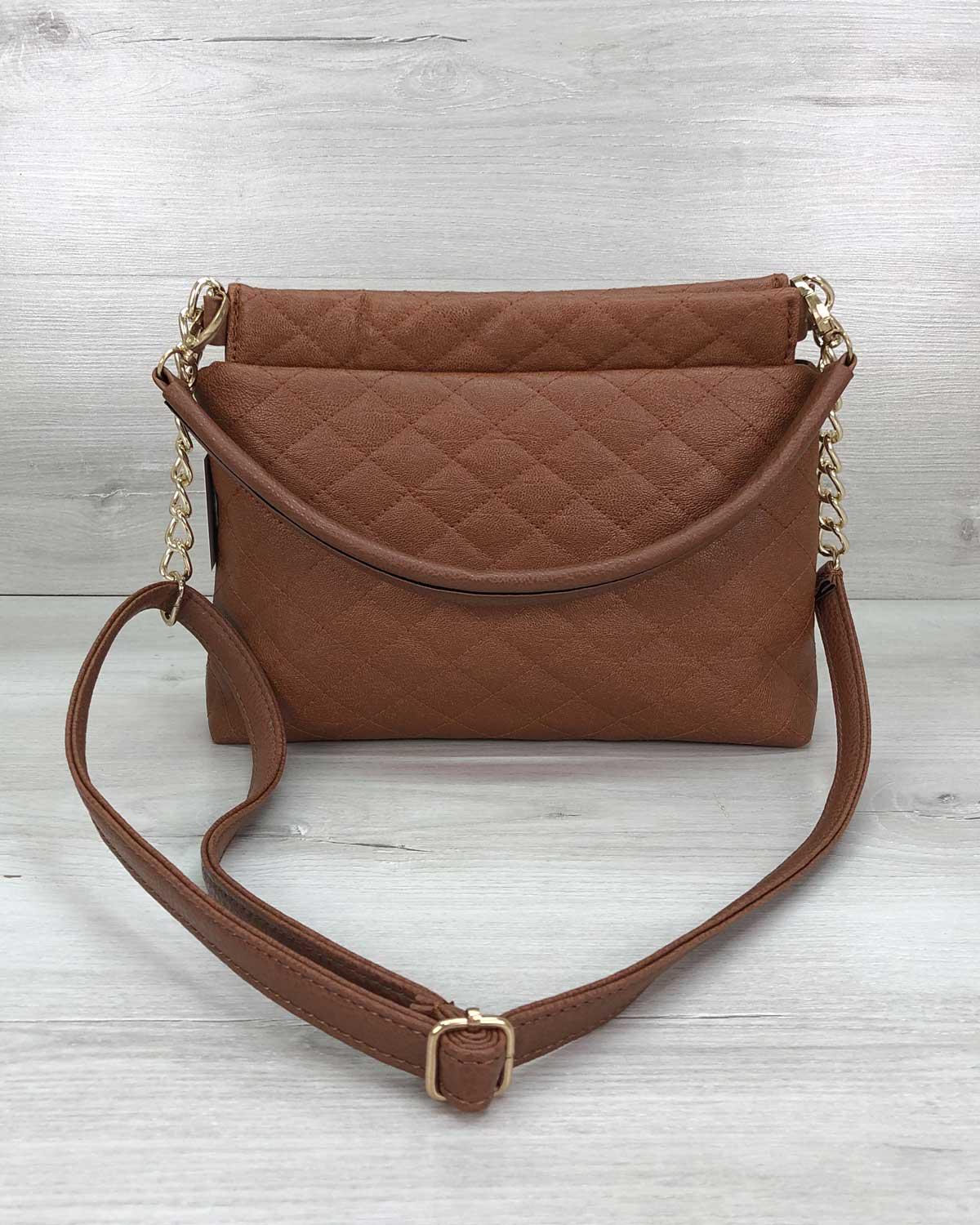 Сумка женская Welassie кросс-боди кожзам Рыжий (wel-60303)