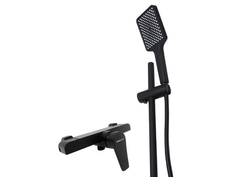 Смеситель для душевой кабины Millz MRS-AL-E2-1 со стойкой Черный (ТР-00026969)