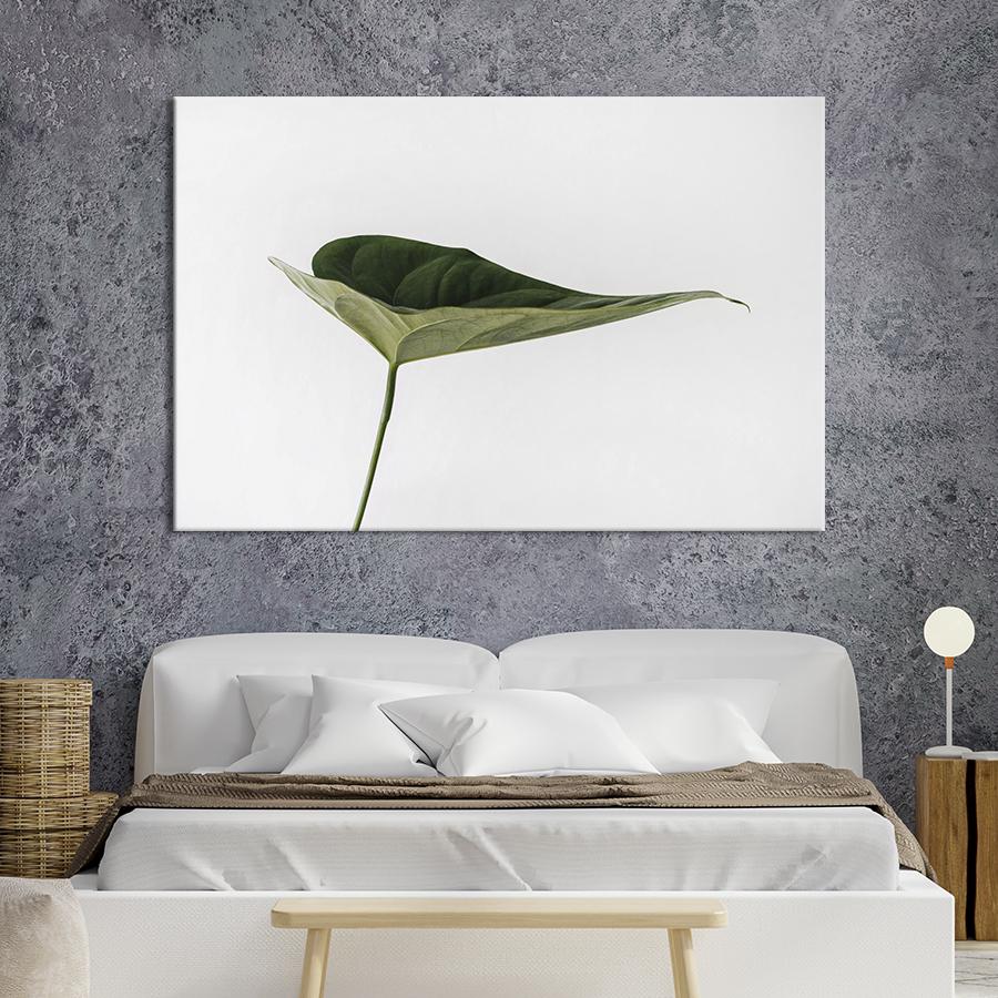 Картина на холсте Зелёный лист 51x34 см (990-1)