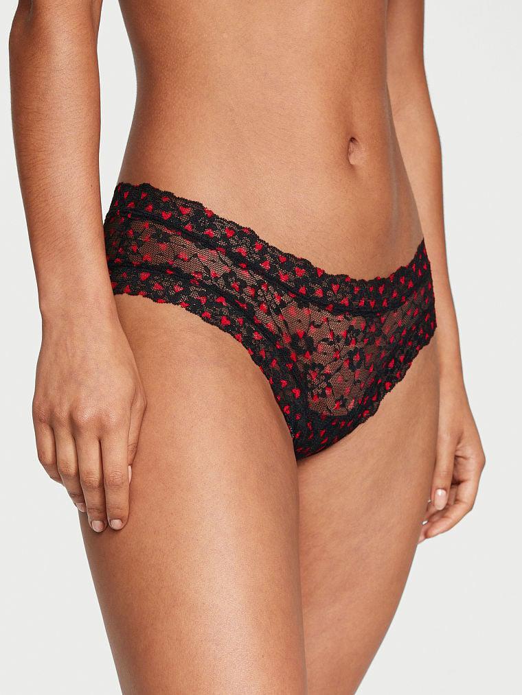 Трусики женские Victoria's Secret Lace Cheeky L Черный (2285631609)